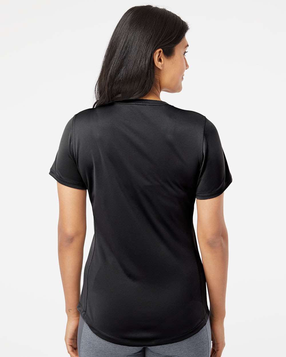 Women's Sport T-Shirt - OnModelBack - B02653503 - Black