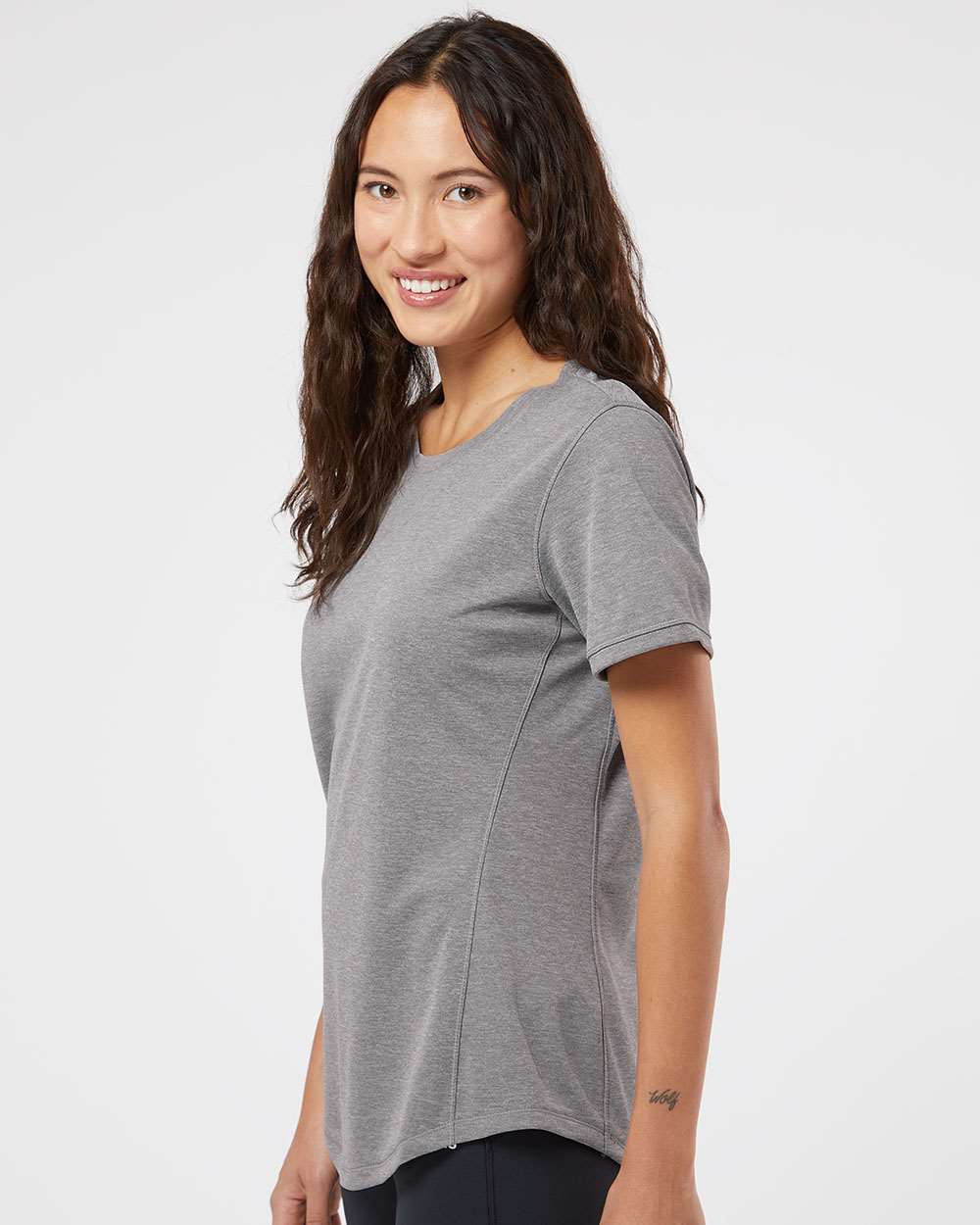 Women's Sport T-Shirt - OnModelSide - B02653083 - Grey Three Heather
