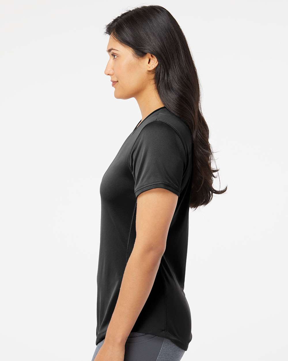 Women's Sport T-Shirt - OnModelSide - B02653503 - Black