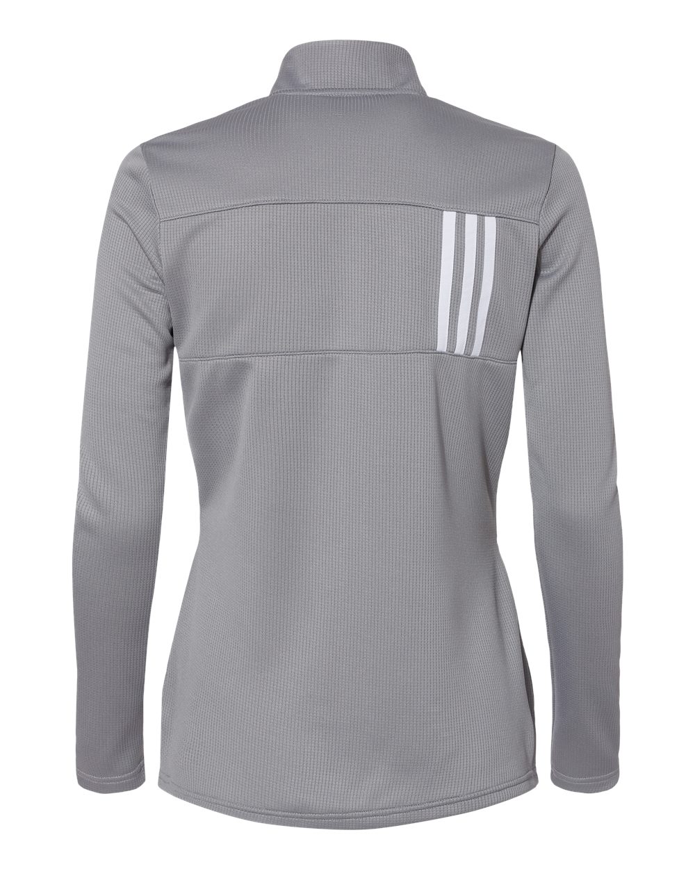 Women's 3-Stripes Double Knit Full-Zip - Back - B03653353 - Grey Three/ White