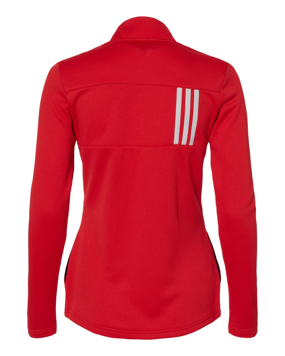 Women's 3-Stripes Double Knit Full-Zip - Back - B03653703 - Team Collegiate Red/ Grey Two