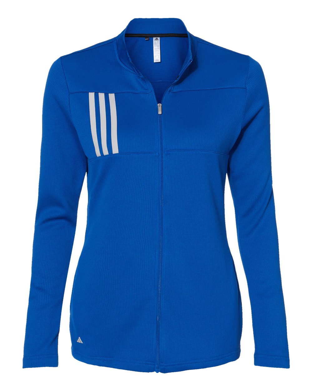 Women's 3-Stripes Double Knit Full-Zip - Front - B03653753 - Team Royal/ Grey Two