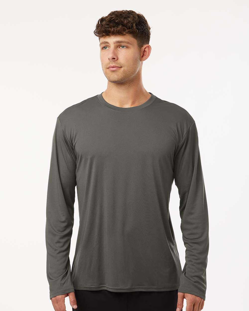 Unisex Pro-Lock Performance Long Sleeve T-Shirt - OnModelFront - B00496592 - Charcoal