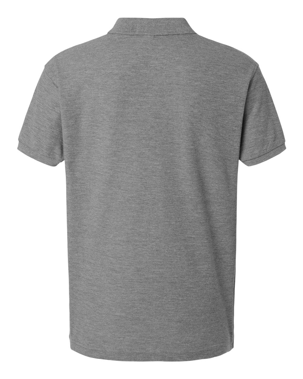 Men's Pique Polo - Back - B00596142 - Heather Granite