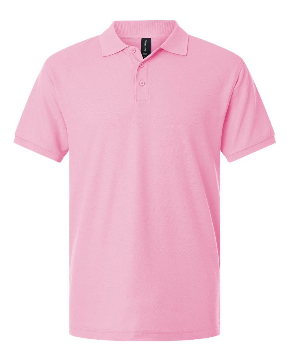 Men's Pique Polo - Front - B00596152 - Light Pink