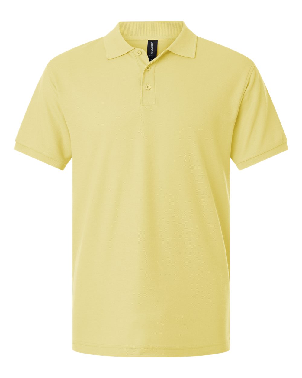 Men's Pique Polo - Front - B00596162 - Light Yellow