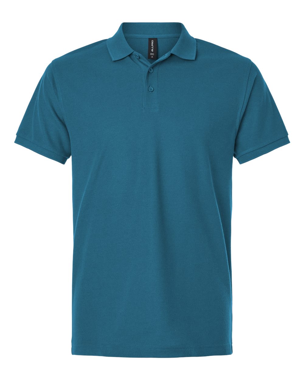 Men's Pique Polo - Front - B00596222 - Pacific Blue