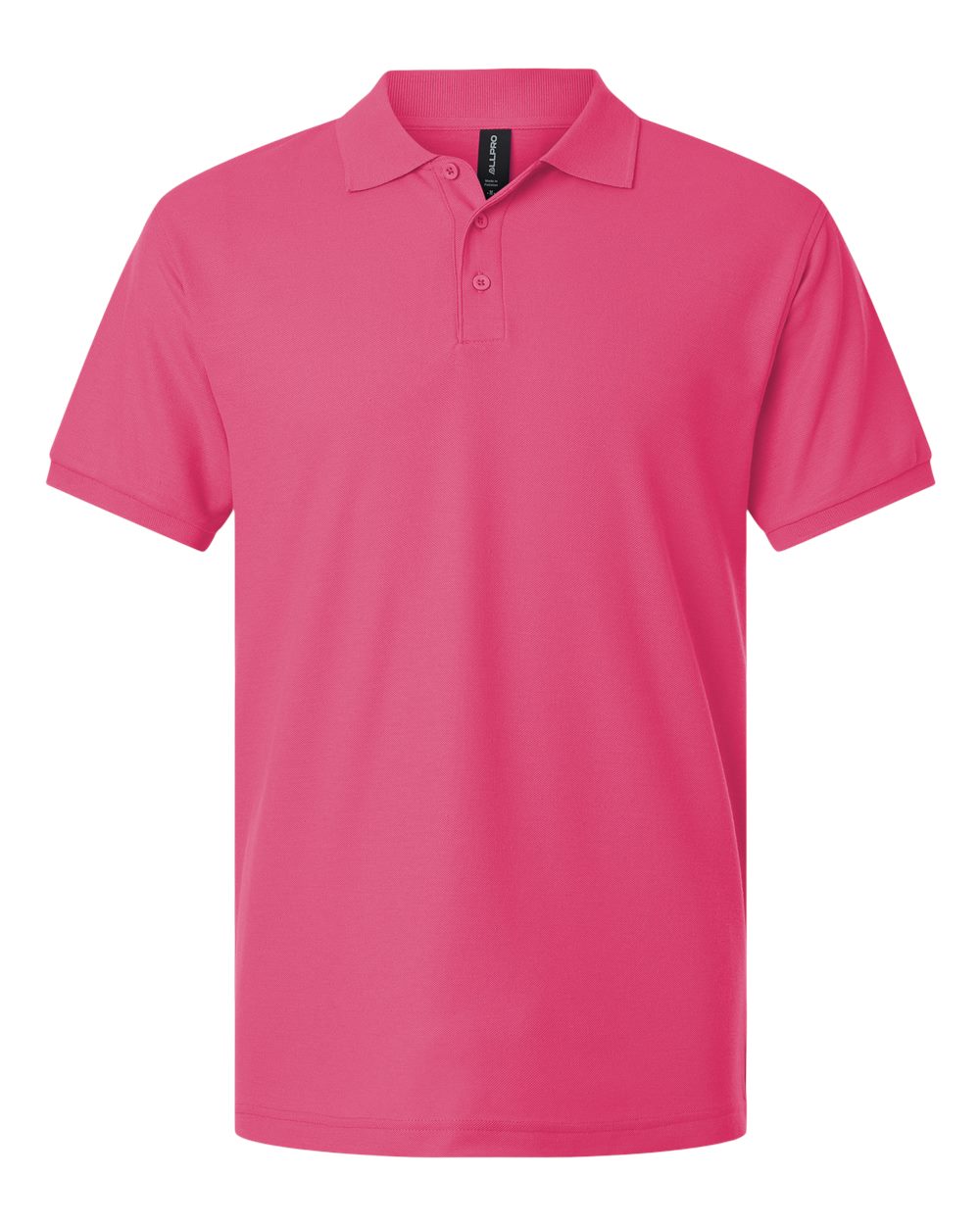 Men's Pique Polo - Front - B00596302 - Bright Pink