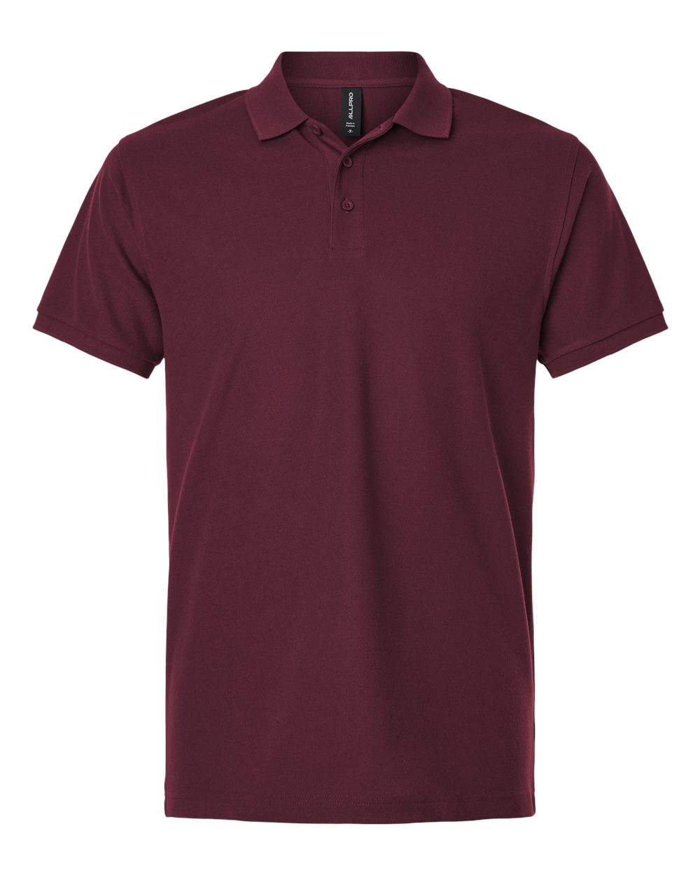 Men's Pique Polo - Front - B00596532 - Maroon