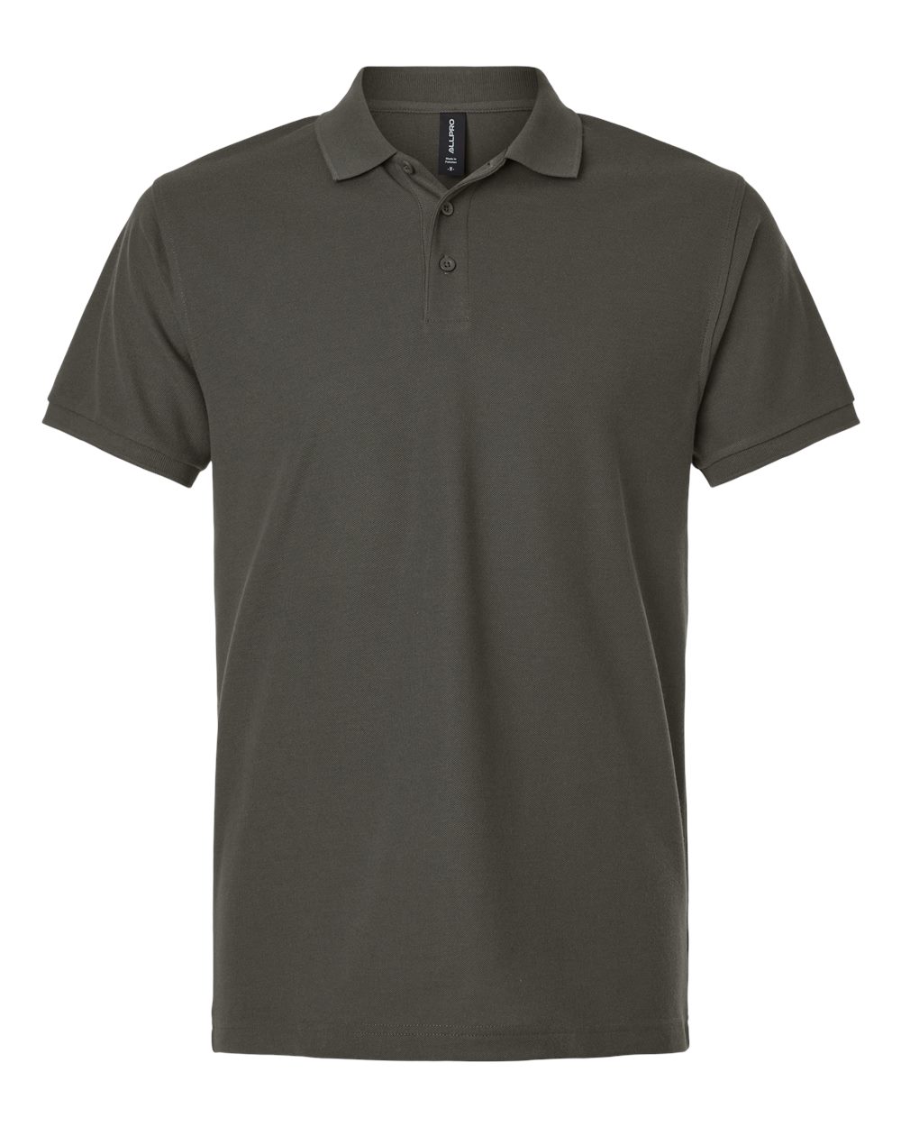 Men's Pique Polo - Front - B00596592 - Charcoal