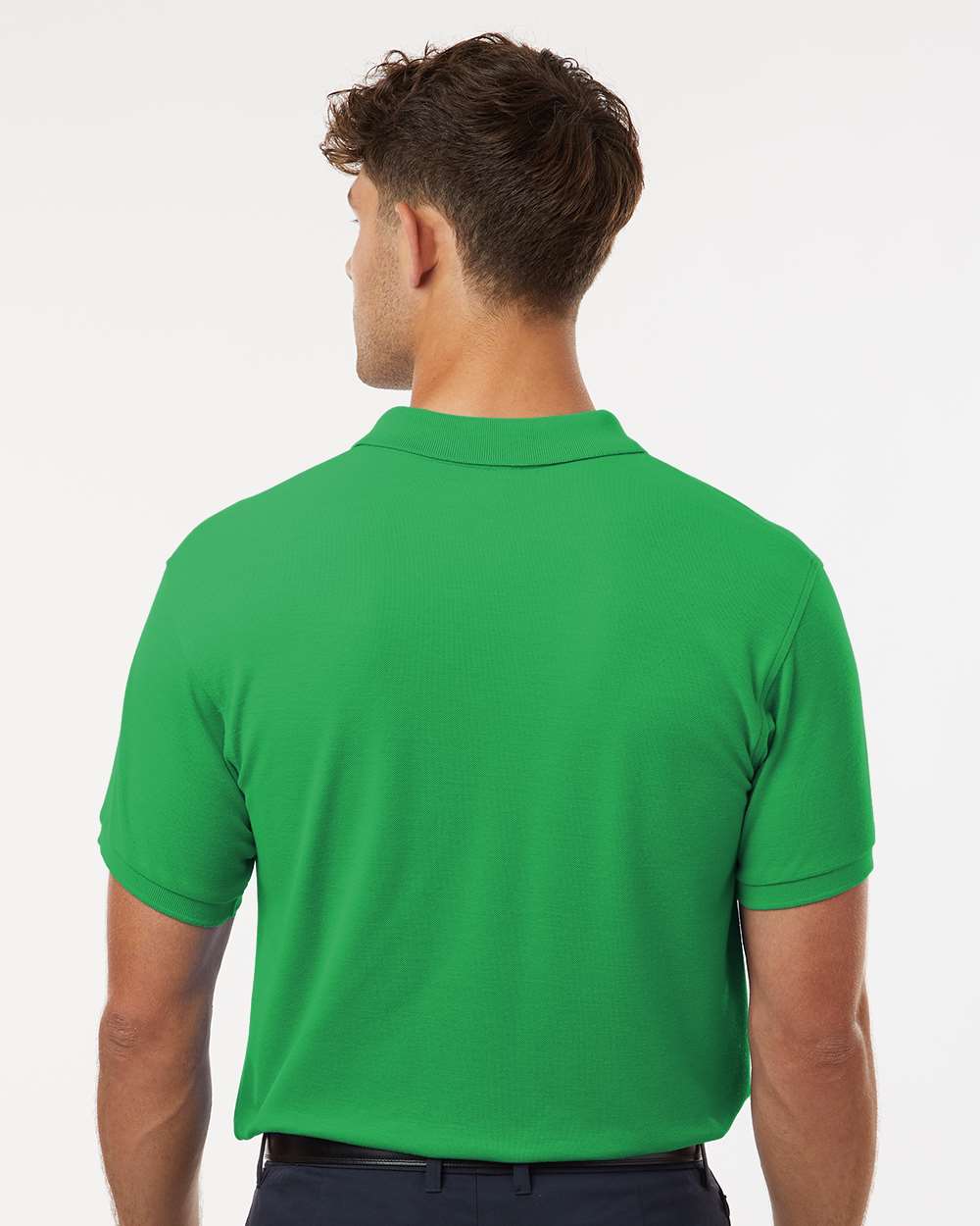 Men's Pique Polo - OnModelBack - B00596172 - Kelly Green