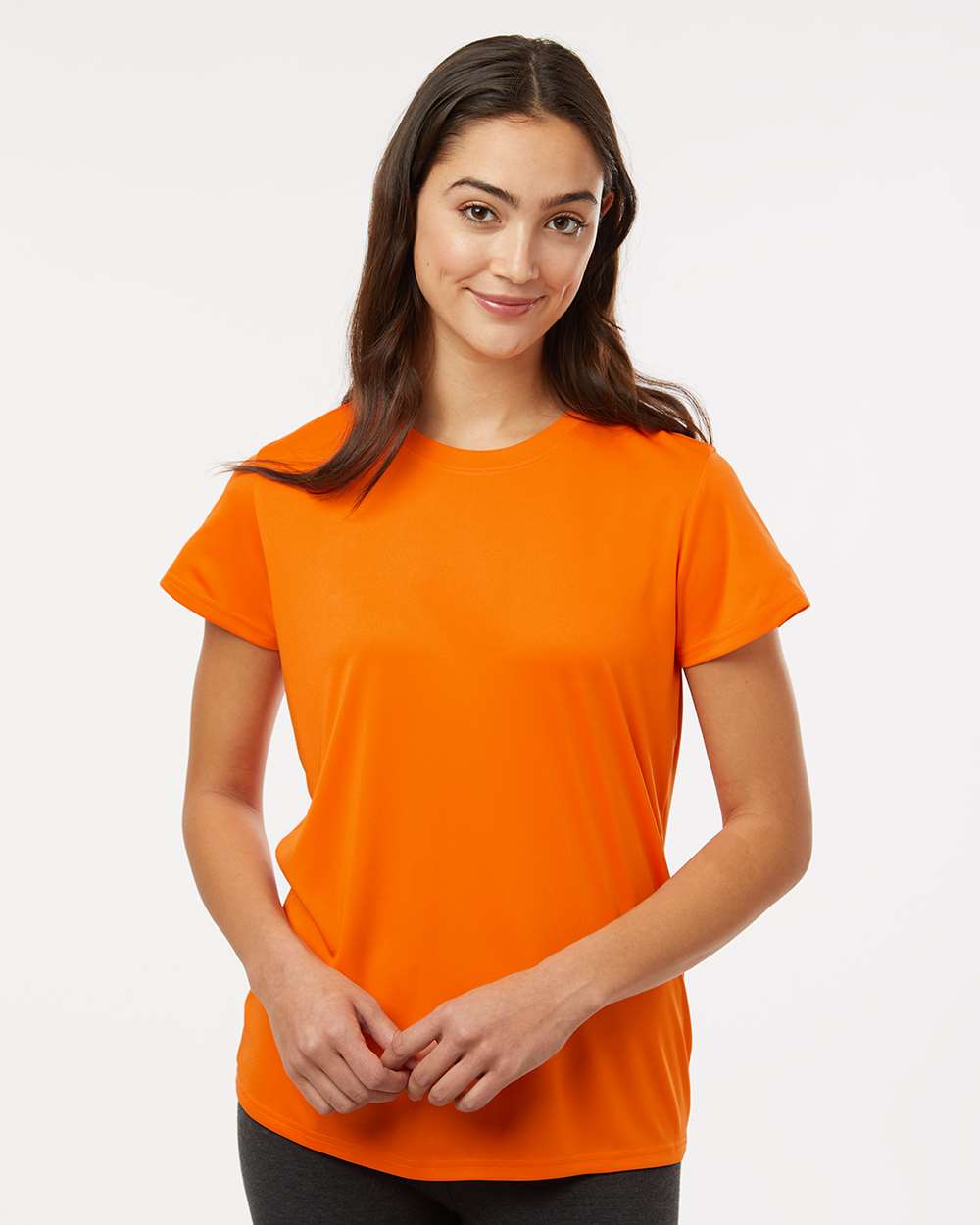 Women's Pro-Lock Performance T-Shirt - OnModelFront - B00796663 - Neon Orange