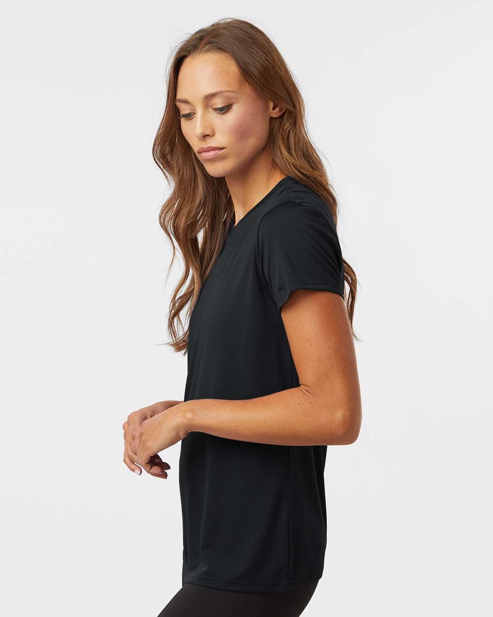 Women's Pro-Lock Performance T-Shirt - OnModelSide - B00796503 - Black