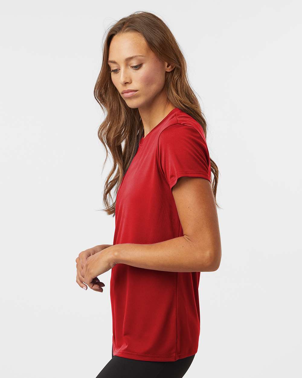 Women's Pro-Lock Performance T-Shirt - OnModelSide - B00796703 - Red