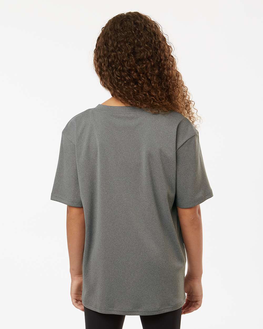 Youth Pro-Lock Performance T-Shirt - OnModelBack - B00896112 - Heather Granite