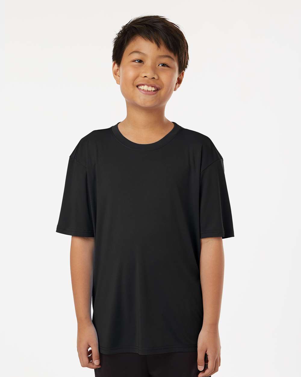 Youth Pro-Lock Performance T-Shirt - OnModelFront - B00896502 - Black