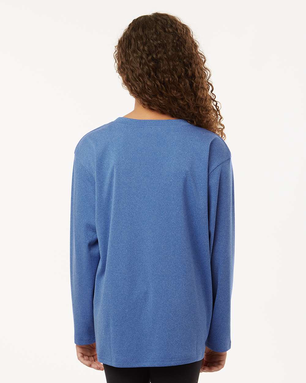 Youth Pro-Lock Performance Long Sleeve T-Shirt - OnModelBack - B00996752 - Heather Royal