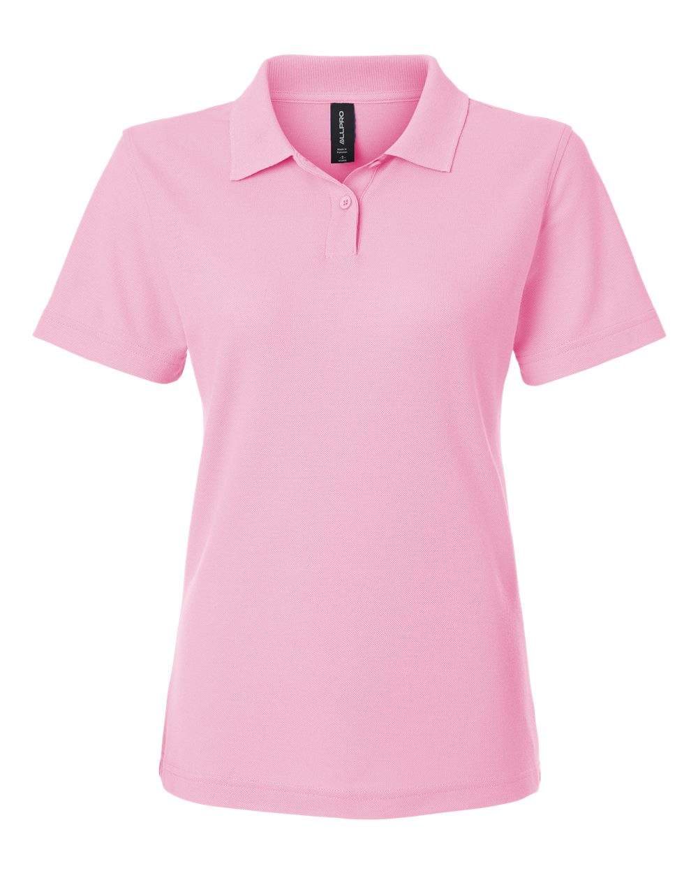 Women's Pique Polo - Front - B01096153 - Light Pink