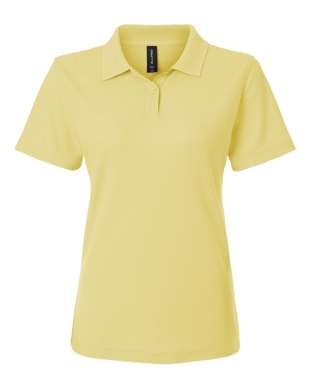 Women's Pique Polo - Front - B01096163 - Light Yellow