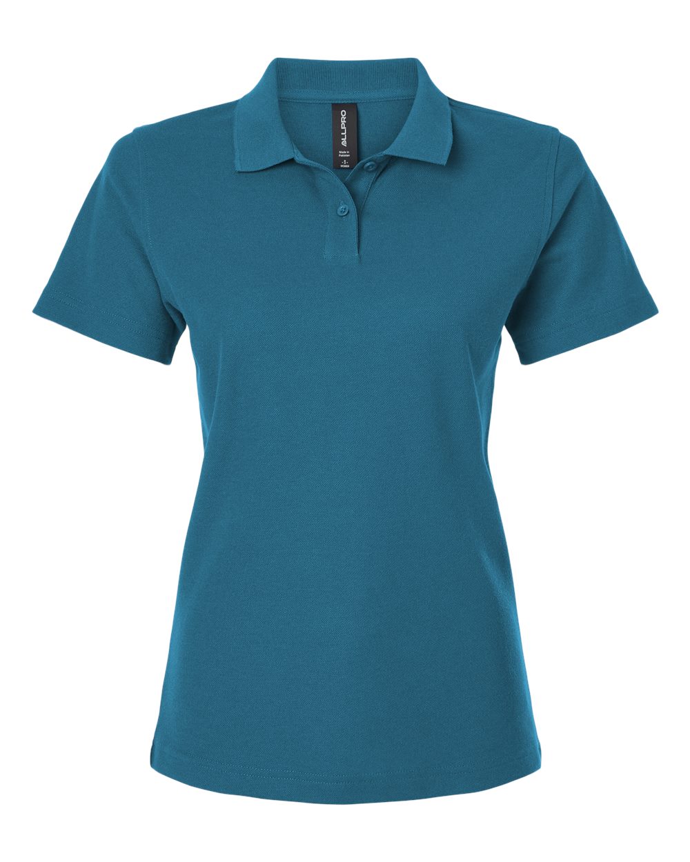 Women's Pique Polo - Front - B01096223 - Pacific Blue