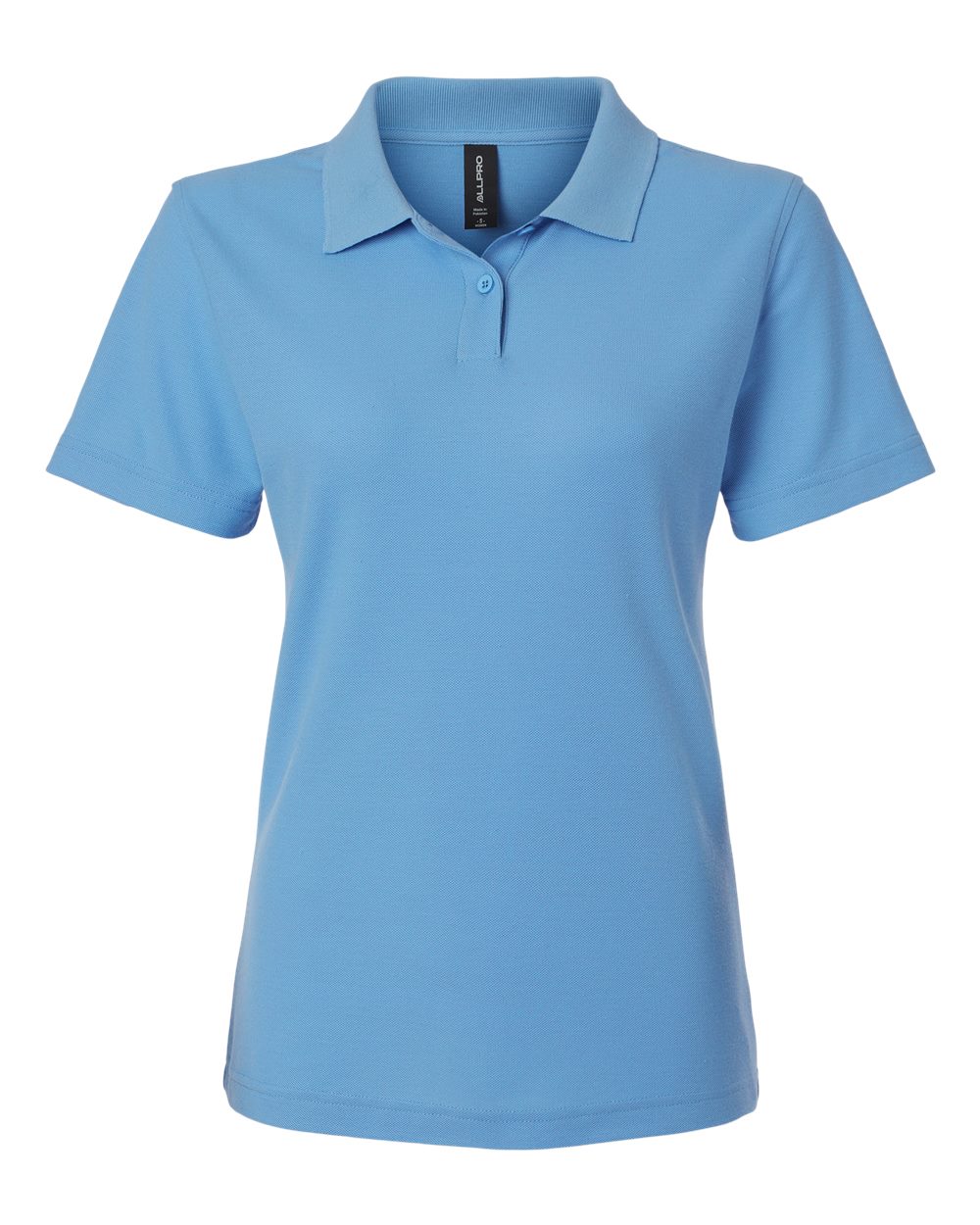 Women's Pique Polo - Front - B01096253 - Carolina Blue
