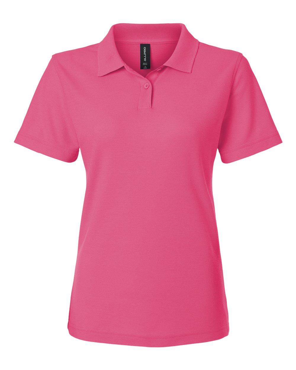 Women's Pique Polo - Front - B01096303 - Bright Pink