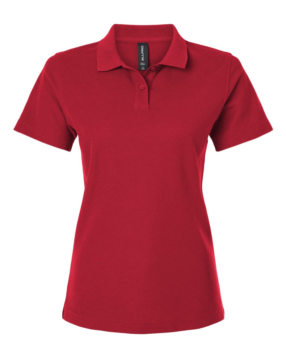 Women's Pique Polo - Front - B01096703 - Red