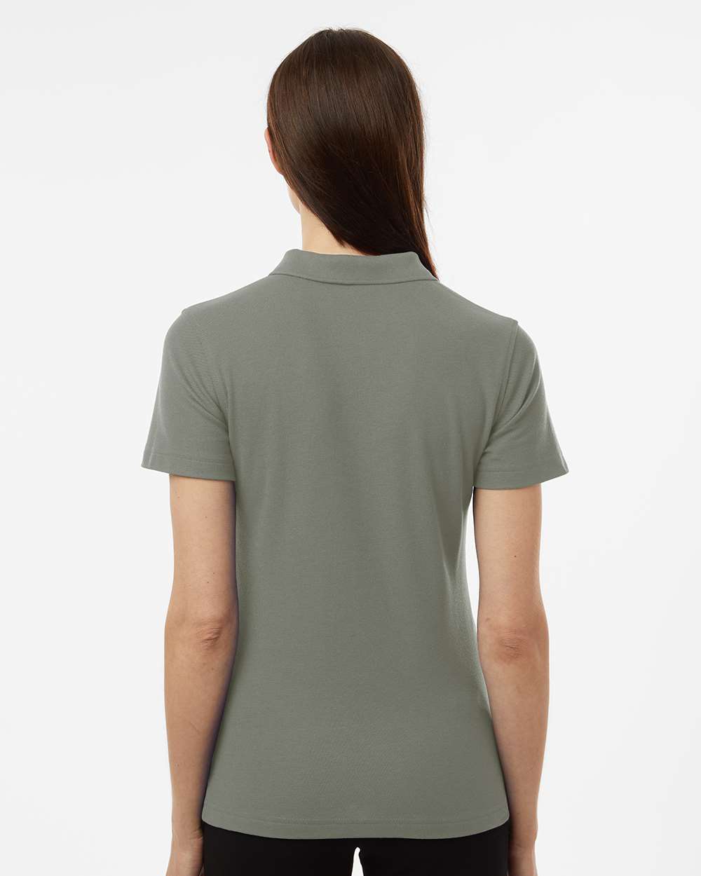 Women's Pique Polo - OnModelBack - B01096093 - Greystone
