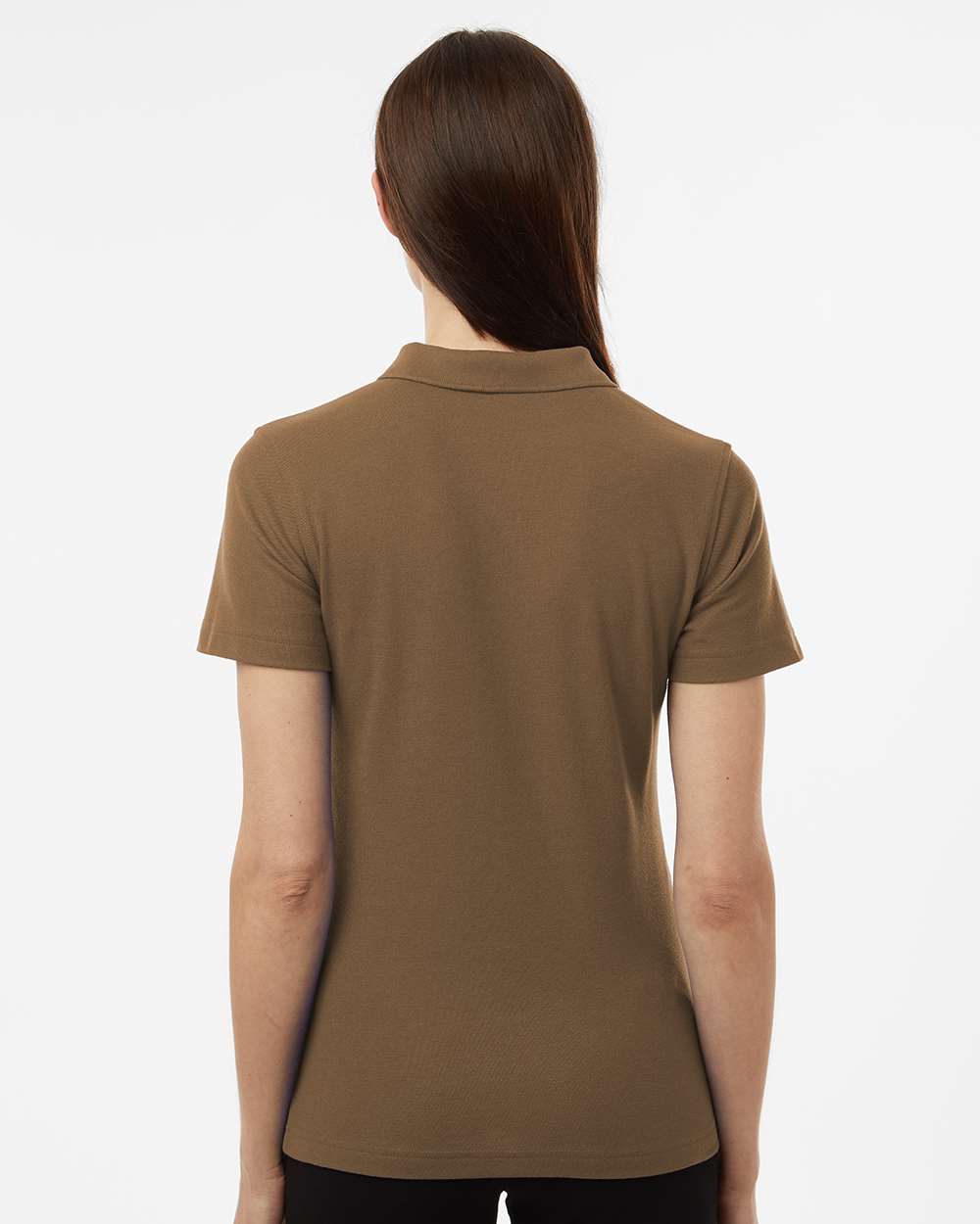 Women's Pique Polo - OnModelBack - B01096103 - Cigar
