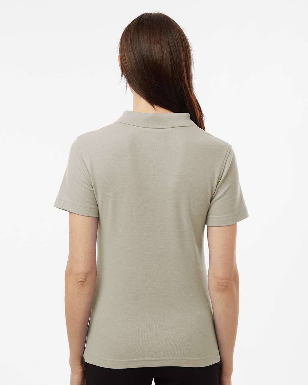 Women's Pique Polo - OnModelBack - B01096243 - Sand