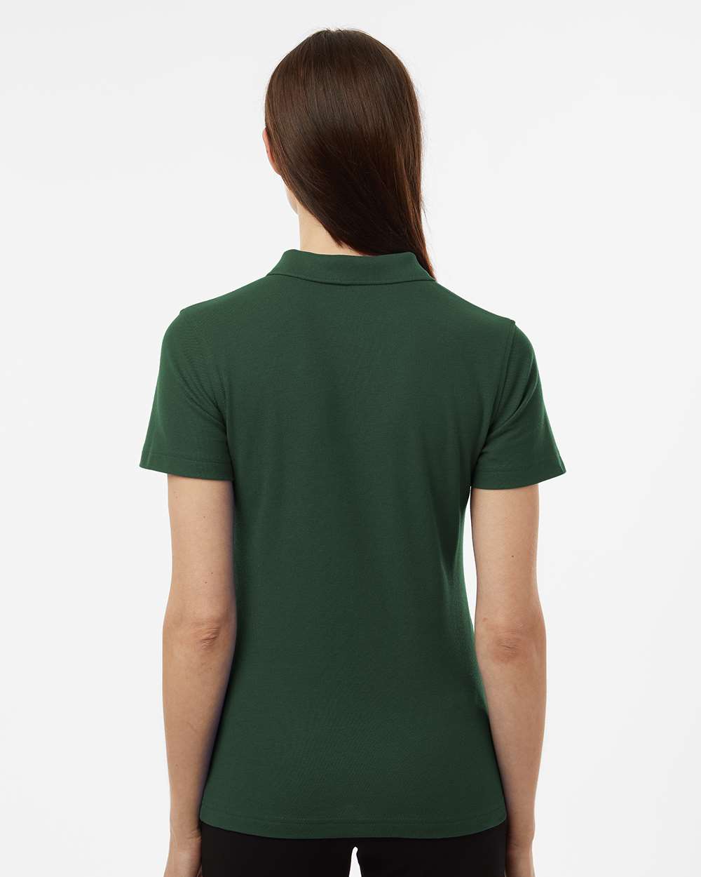 Women's Pique Polo - OnModelBack - B01096543 - Forest Green