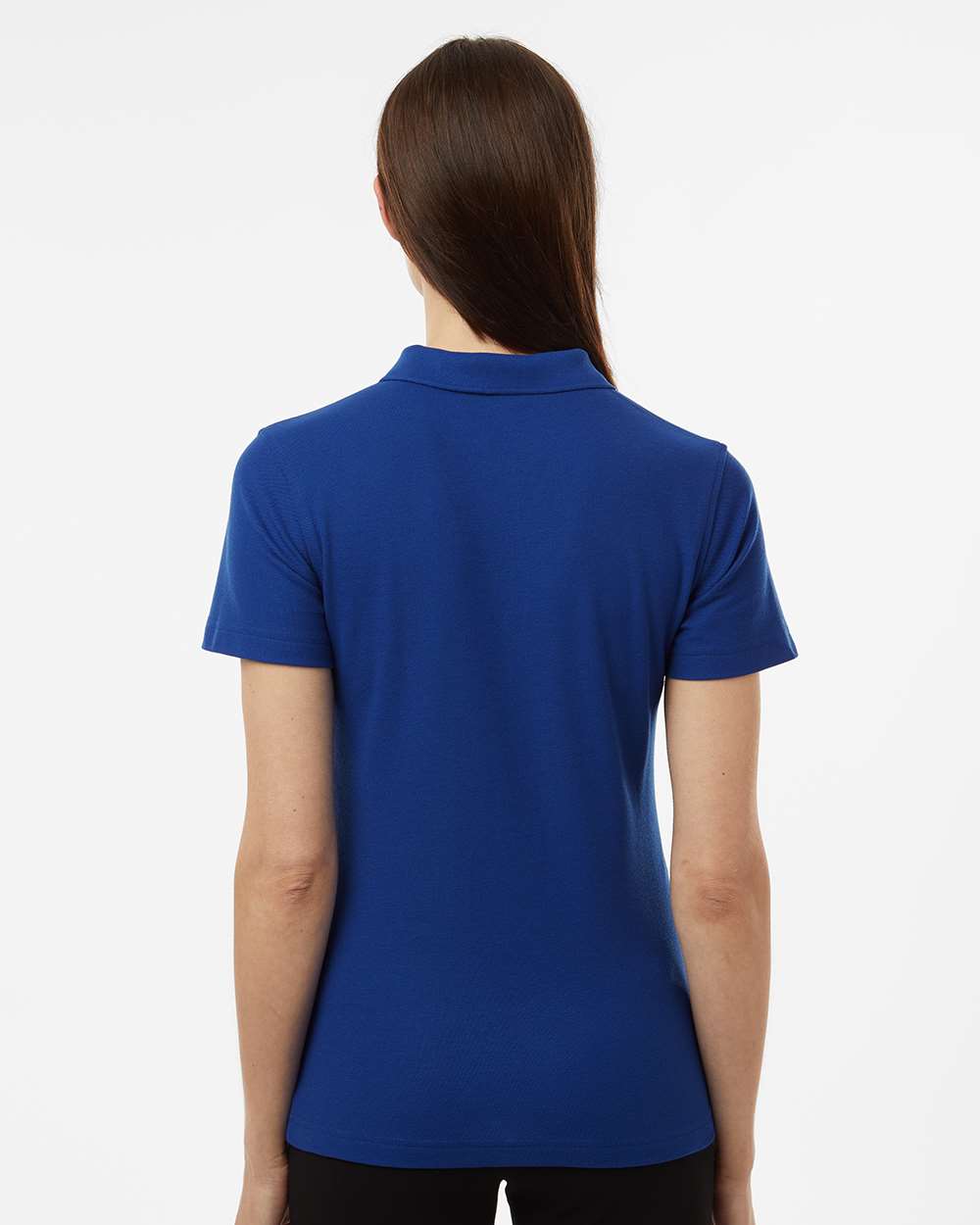 Women's Pique Polo - OnModelBack - B01096753 - Royal