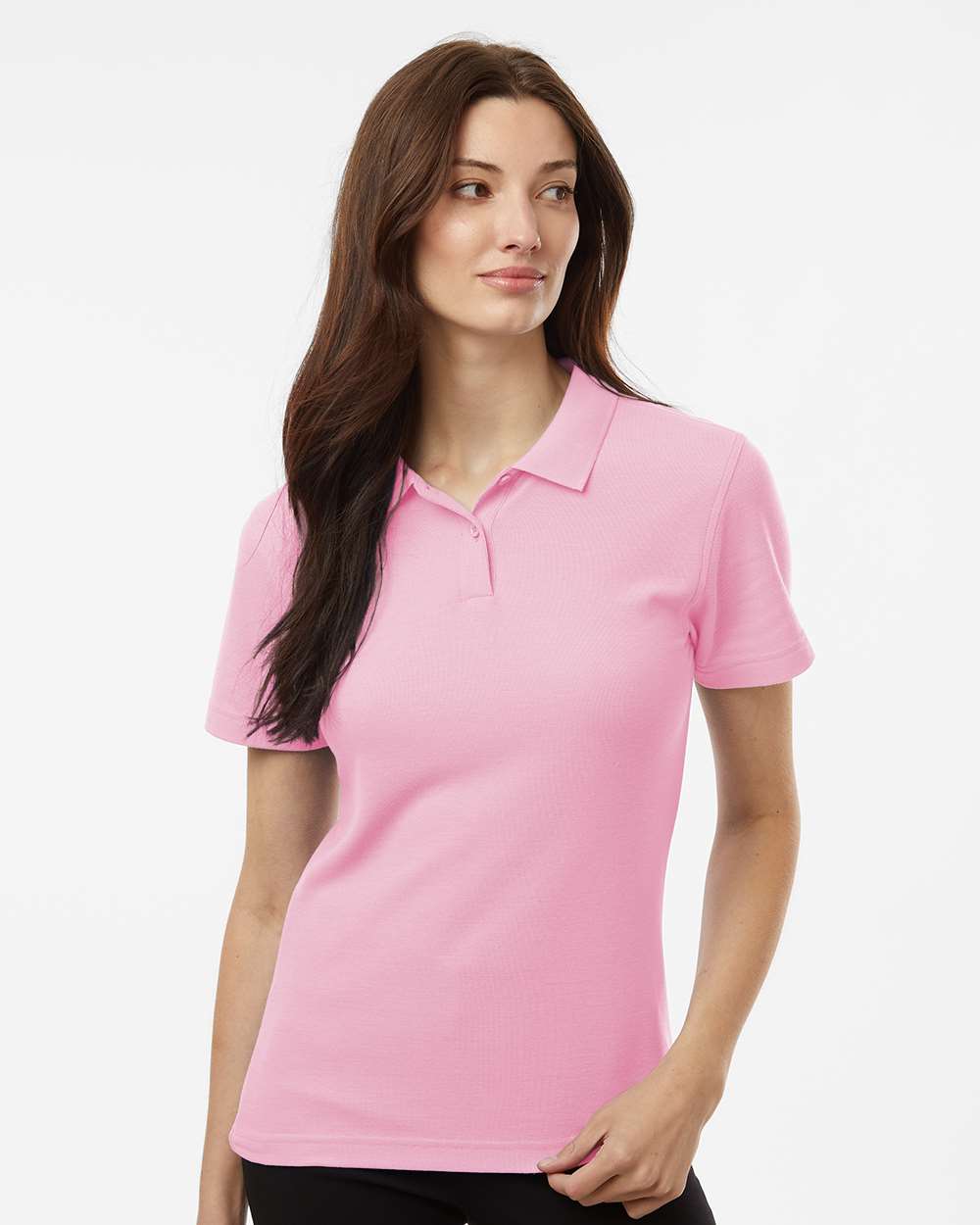 Women's Pique Polo - OnModelFront - B01096153 - Light Pink