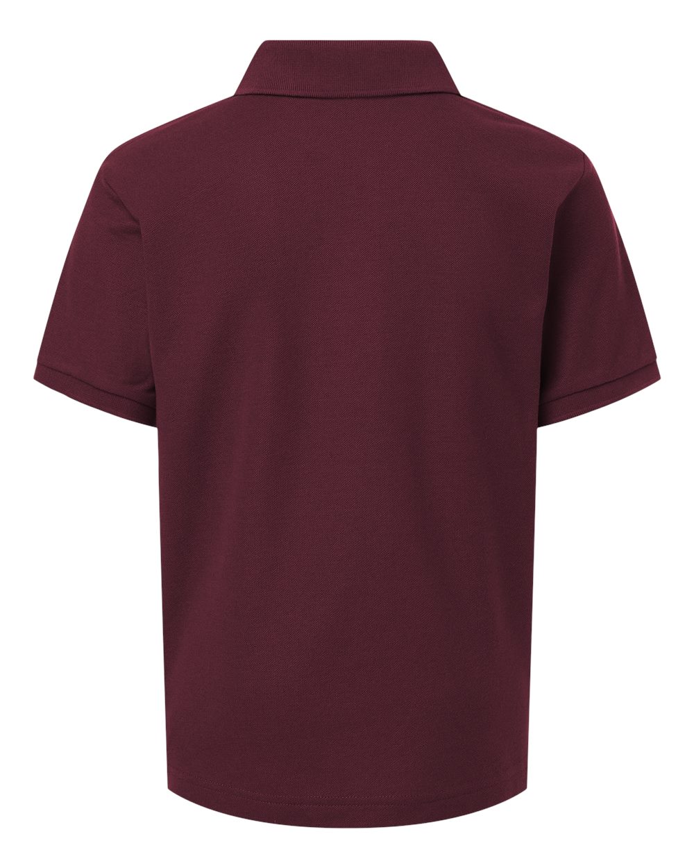 Youth Pique Polo - Back - B01196532 - Maroon