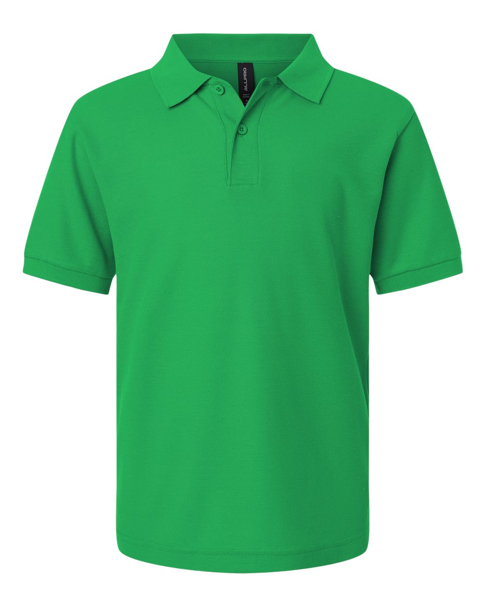 Youth Pique Polo - Front - B01196172 - Kelly Green