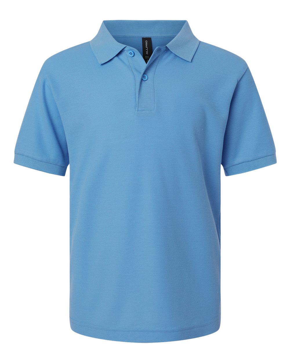 Youth Pique Polo - Front - B01196252 - Carolina Blue