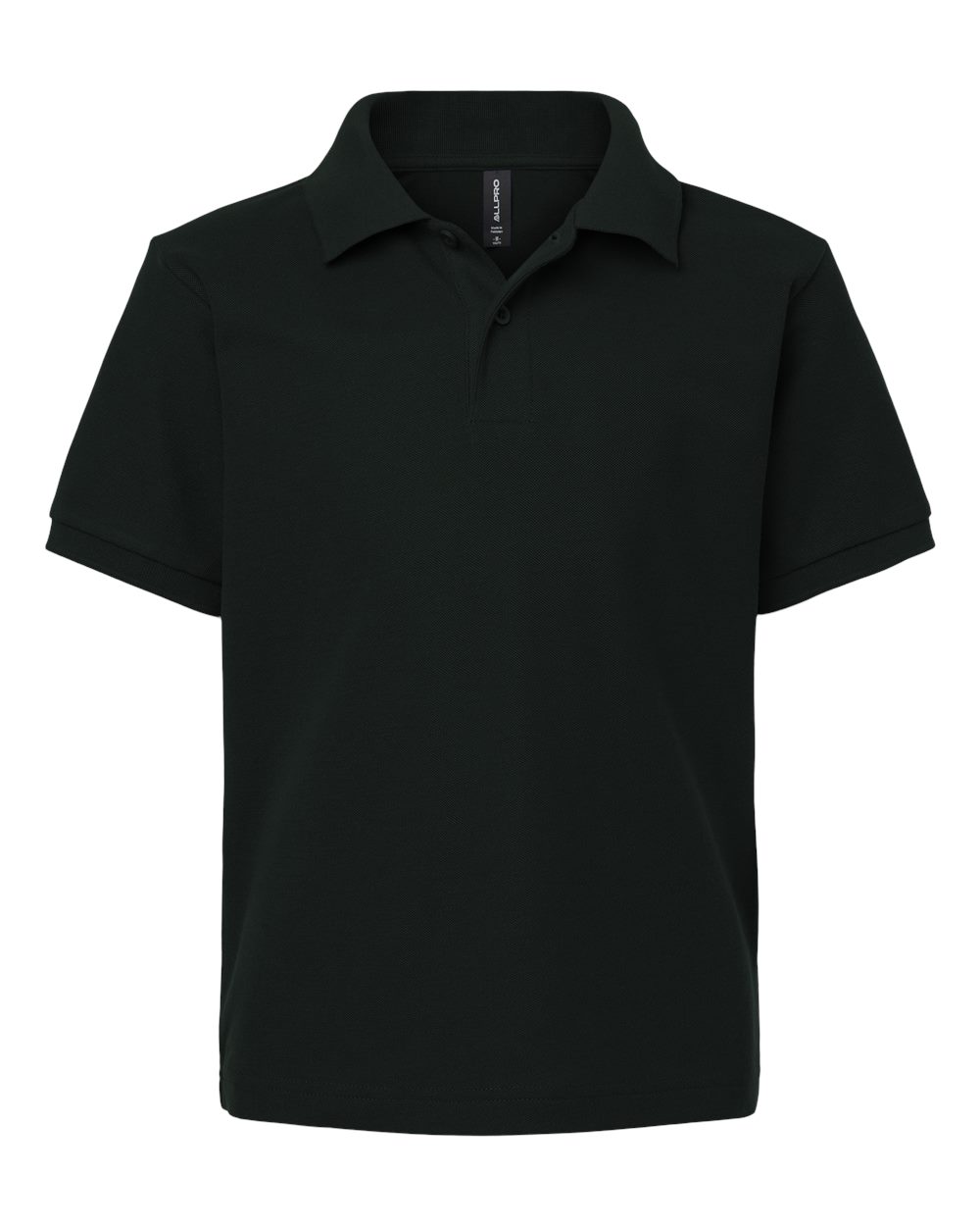 Youth Pique Polo - Front - B01196502 - Black
