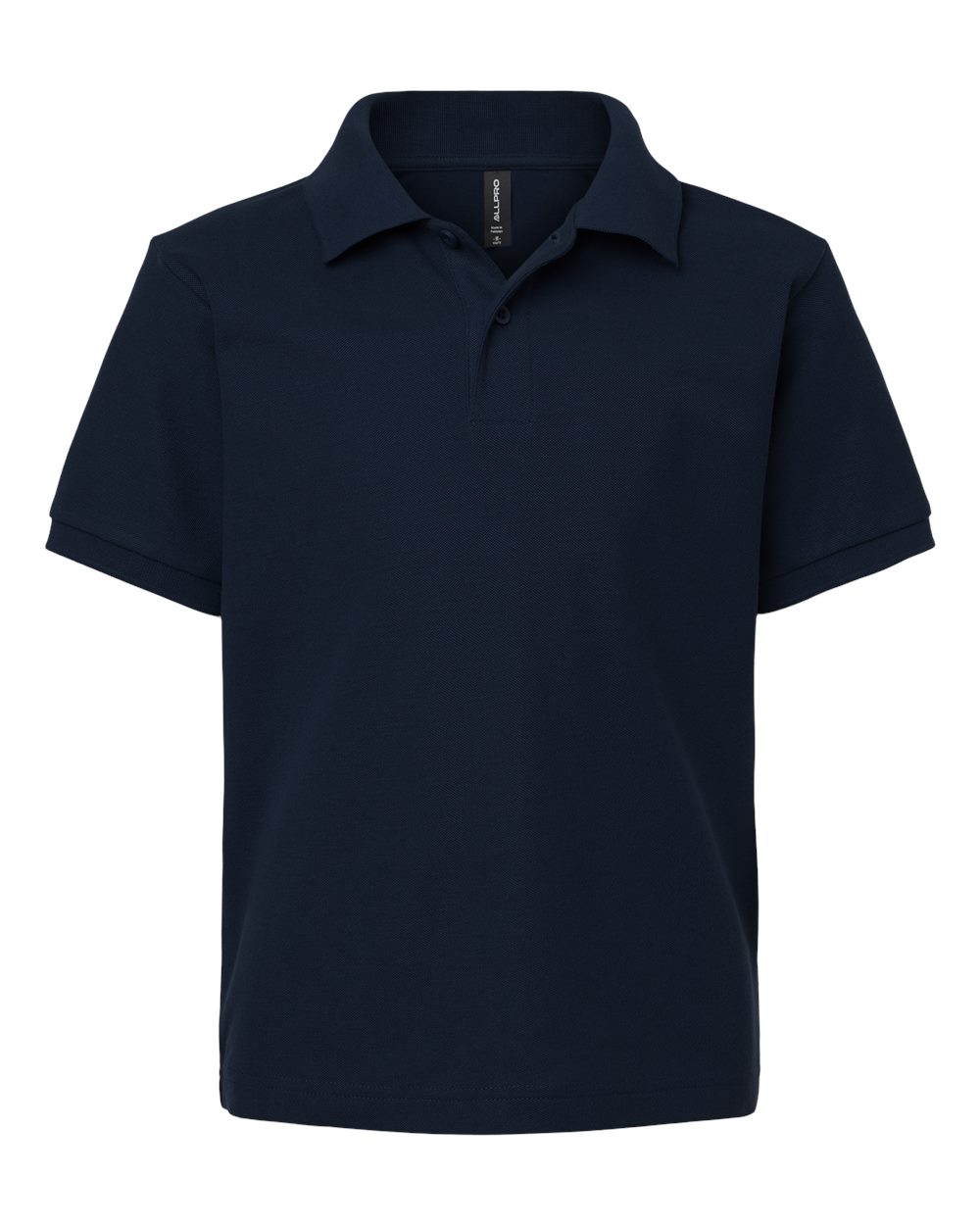 Youth Pique Polo - Front - B01196652 - Navy