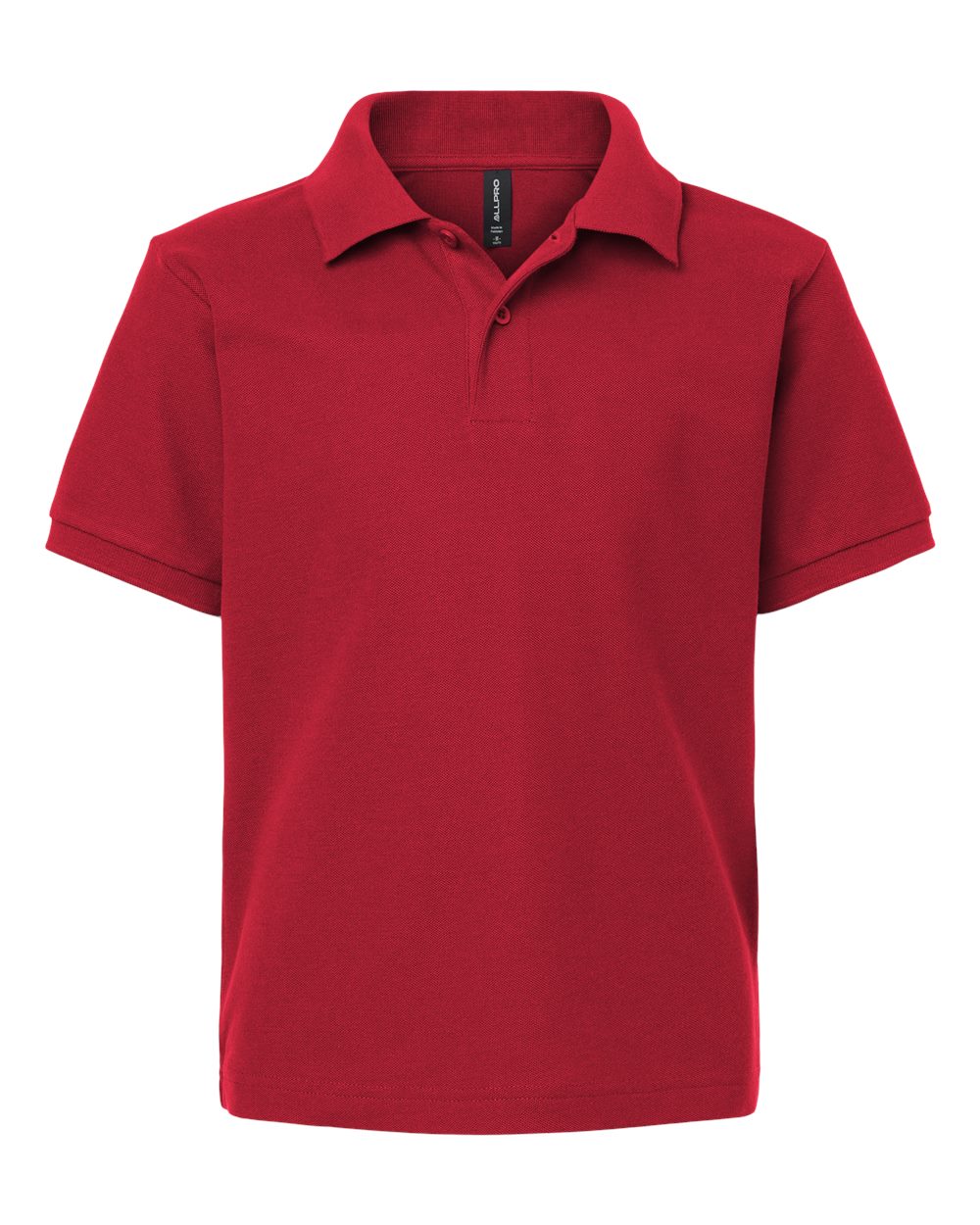 Youth Pique Polo - Front - B01196702 - Red