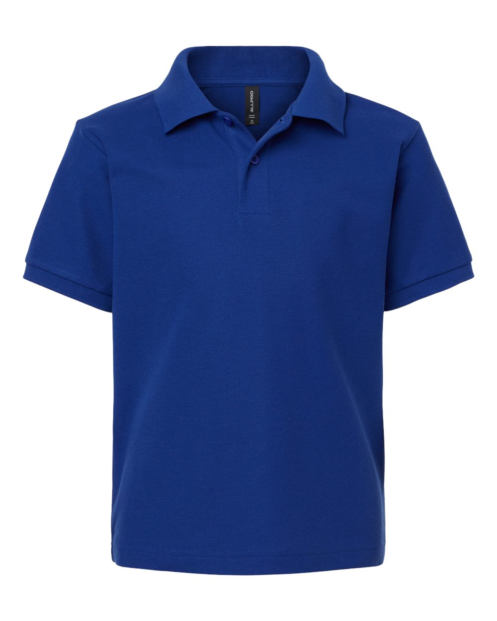 Youth Pique Polo - Front - B01196752 - Royal