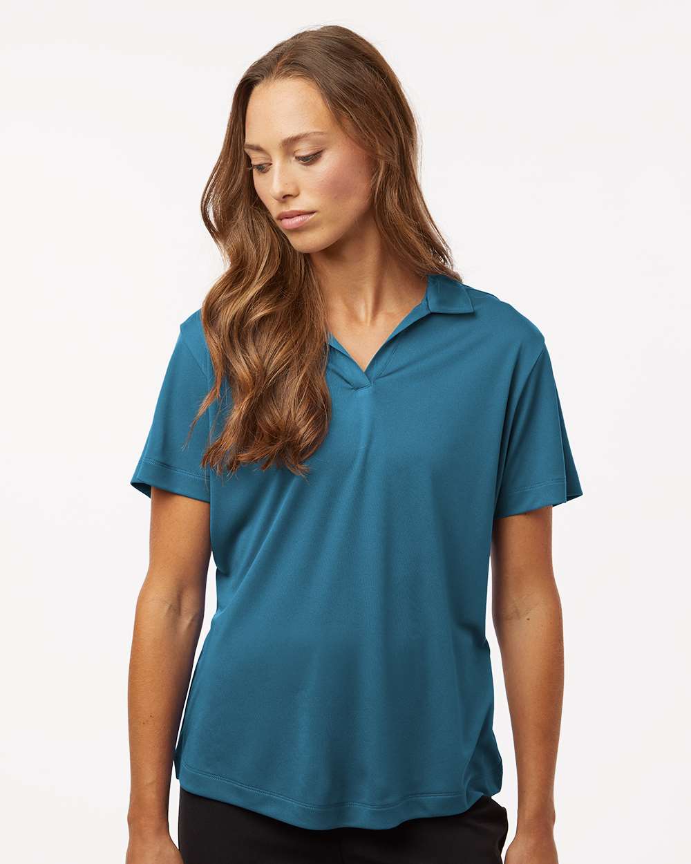 Women's Pro-Lock Performance Polo - OnModelFront - B01896113 - Pacific Blue