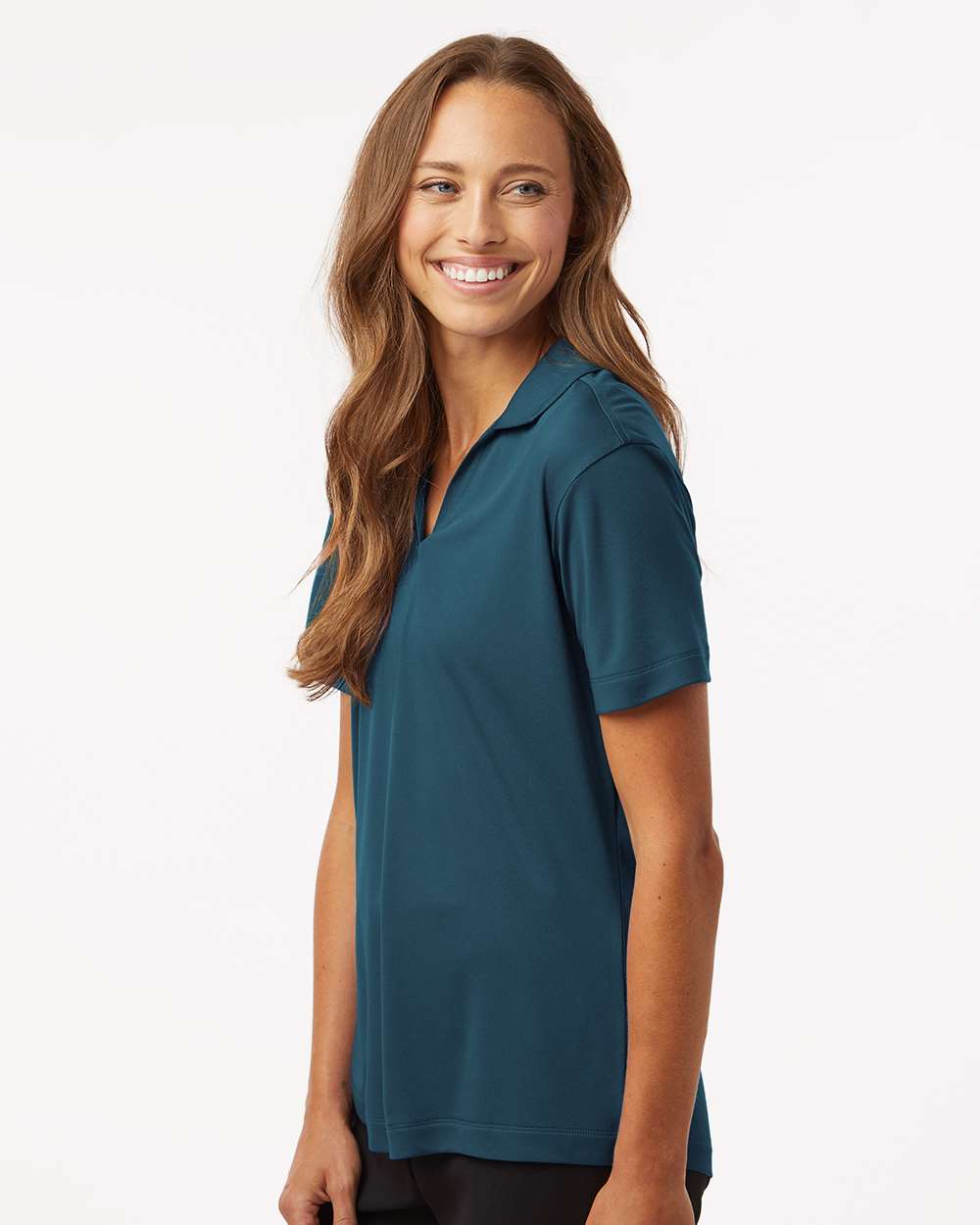 Women's Pro-Lock Performance Polo - OnModelSide - B01896253 - Atlantic Blue