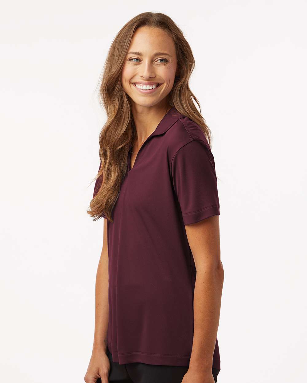 Women's Pro-Lock Performance Polo - OnModelSide - B01896533 - Maroon