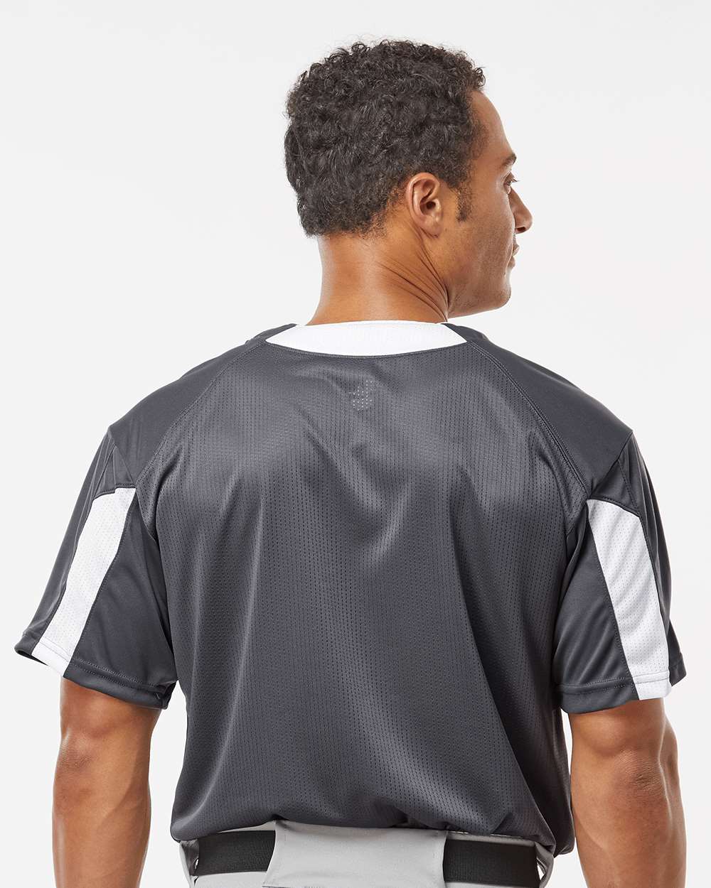Men's Striker Placket - OnModelBack - B88485092 - Graphite/ White