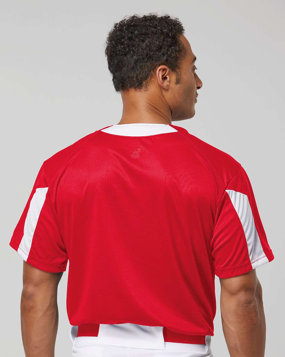 Men's Striker Placket - OnModelBack - B88485702 - Red/ White