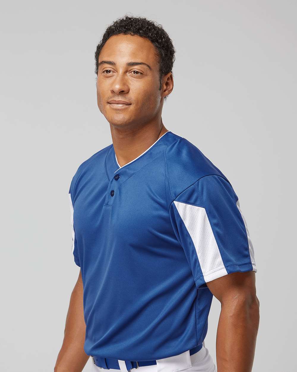 Men's Striker Placket - OnModelSide - B88485752 - Royal/ White