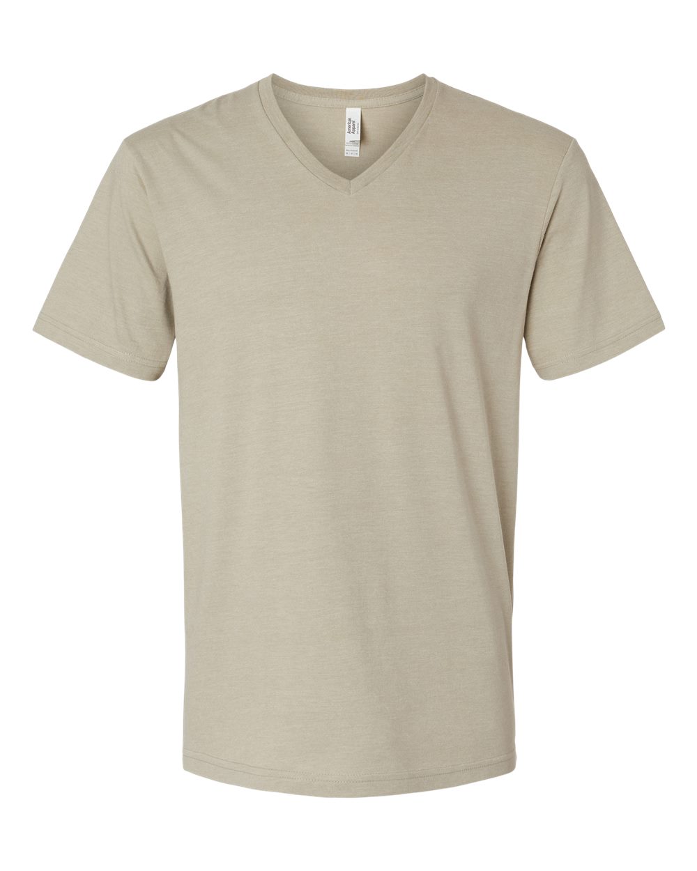CVC V-Neck Tee - Front - B08427233 - Heather Khaki
