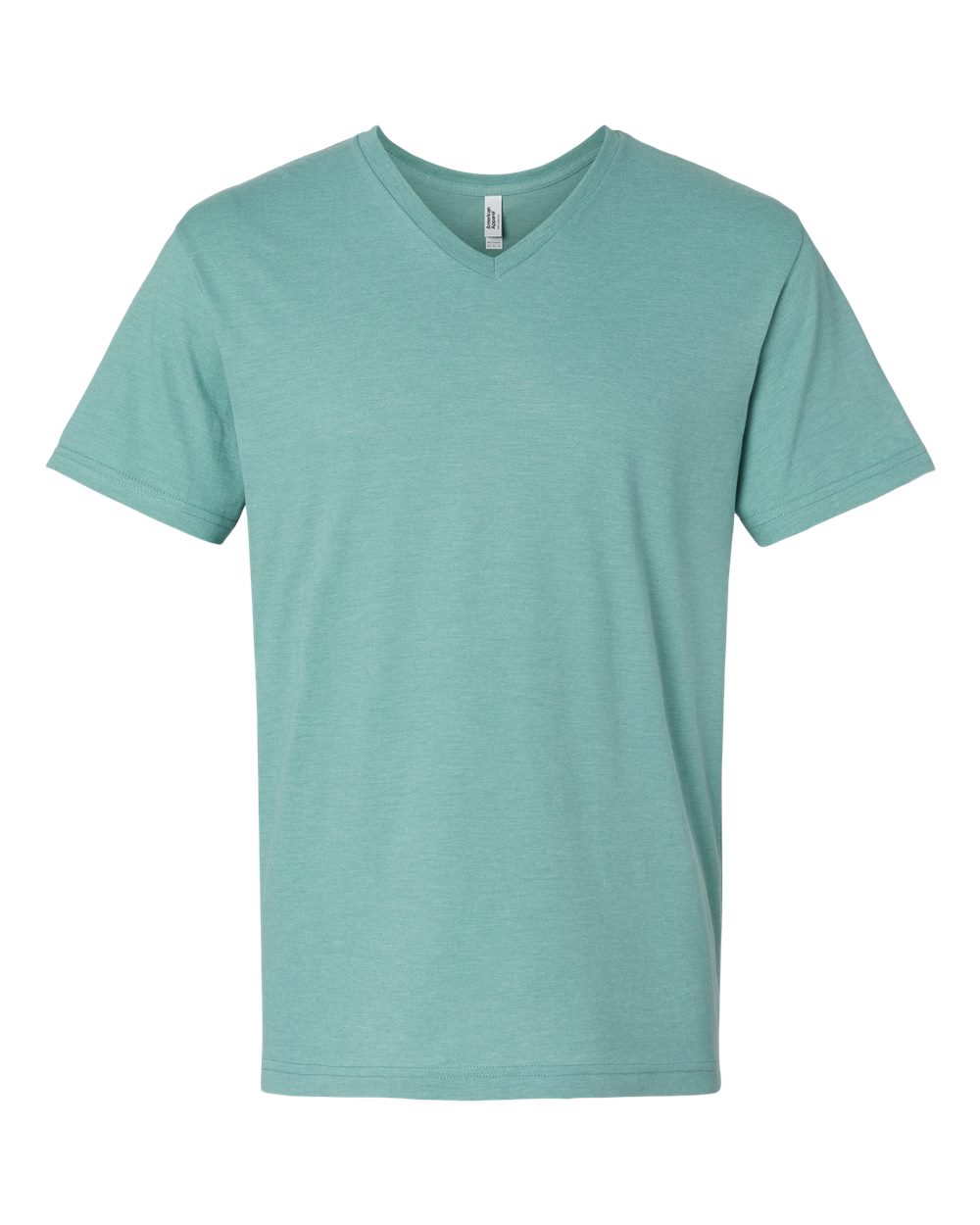CVC V-Neck Tee - Front - B08427253 - Heather Arctic