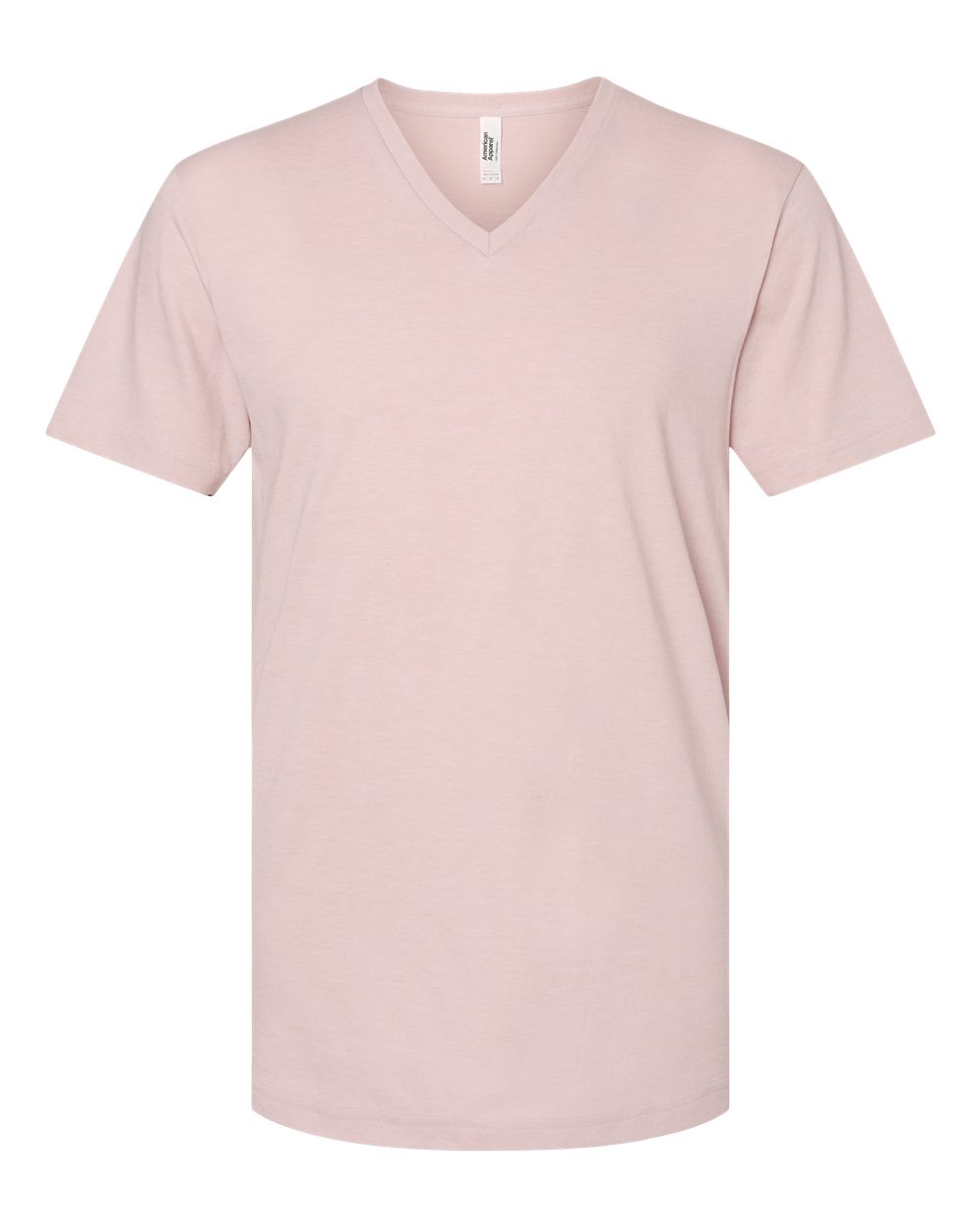 CVC V-Neck Tee - Front - B08427303 - Heather Blush