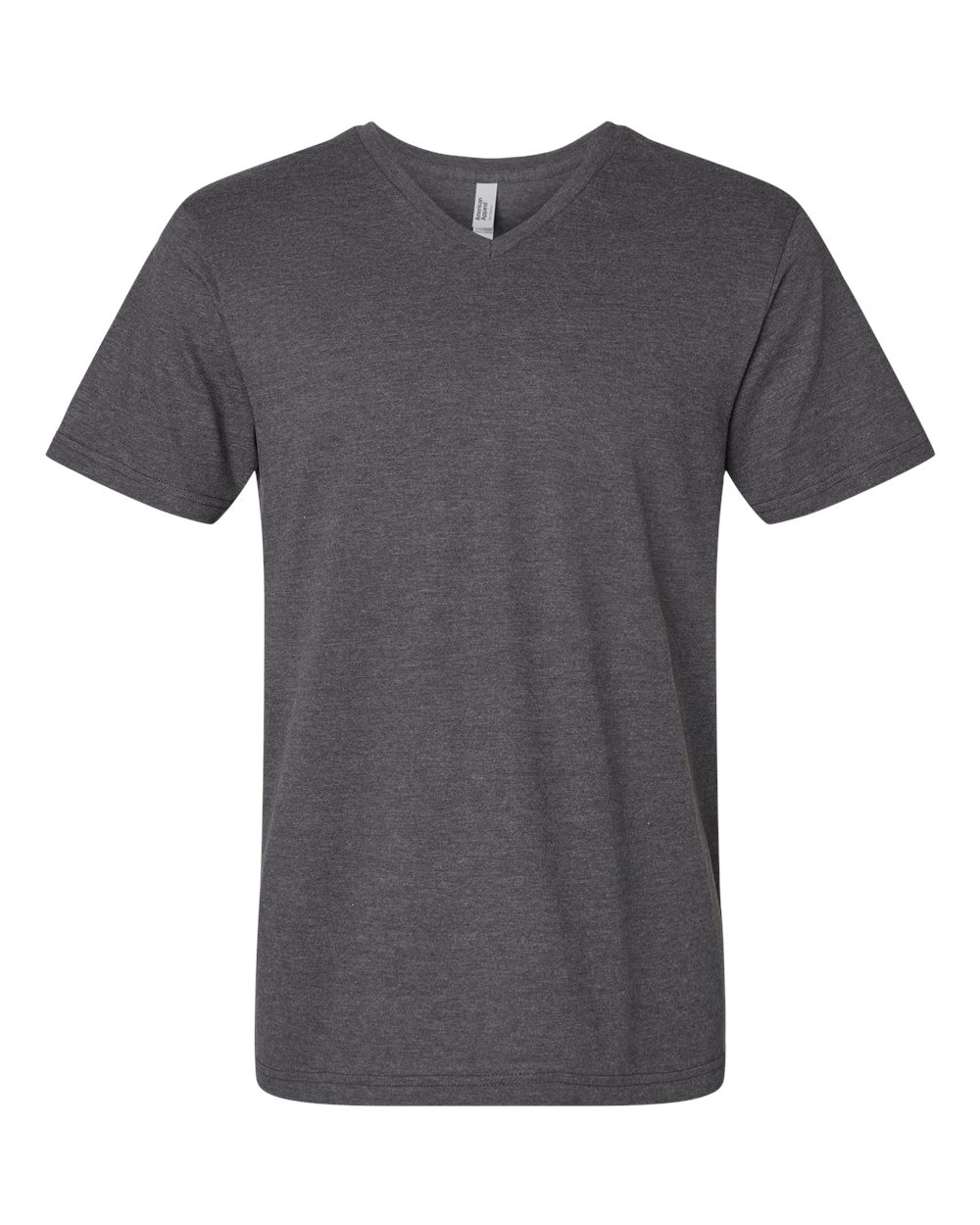 CVC V-Neck Tee - Front - B08427593 - Heather Charcoal